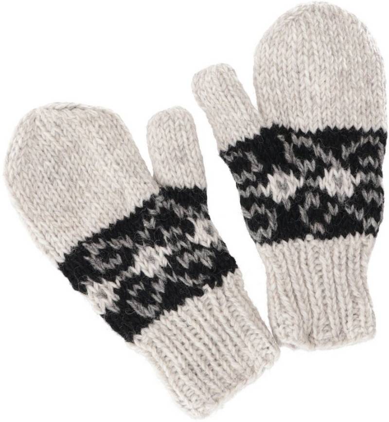 Guru-Shop Strickhandschuhe Handschuhe aus Wolle, Fauster, handgestrickte.. von Guru-Shop
