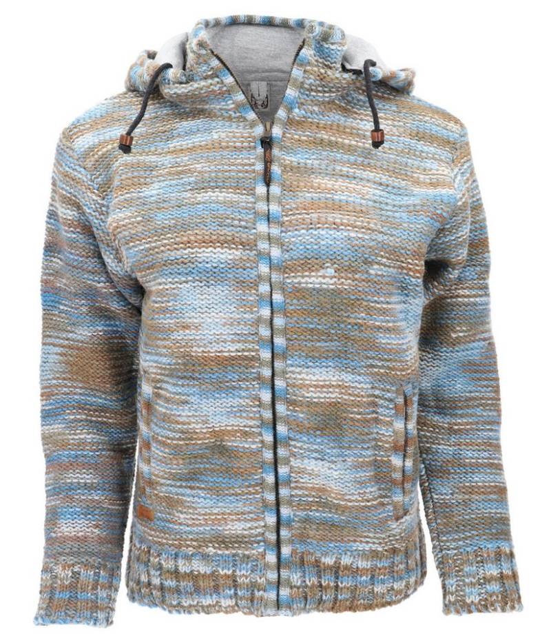 Guru-Shop Strickjacke Kuschelige Strickjacke mit natürlichem.. alternative Bekleidung von Guru-Shop
