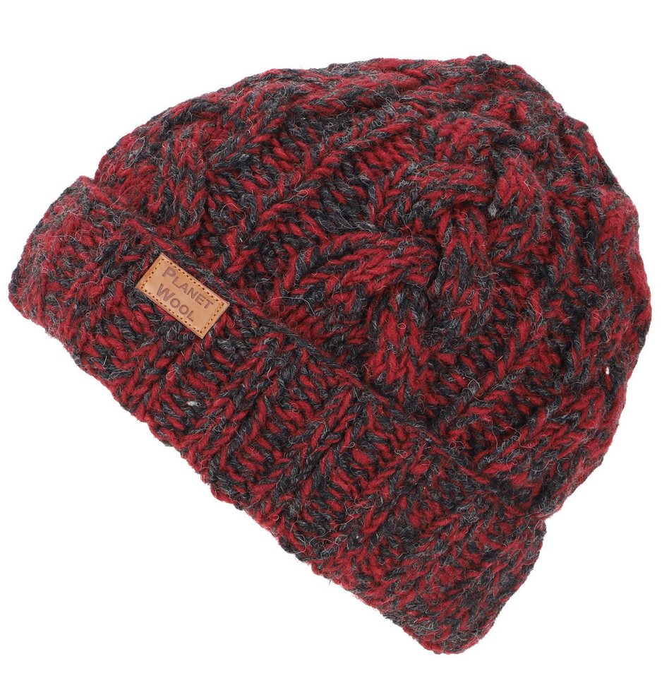 Guru-Shop Strickmütze Beanie Mütze aus Nepal, Wollmütze, Schurwolle -.. von Guru-Shop