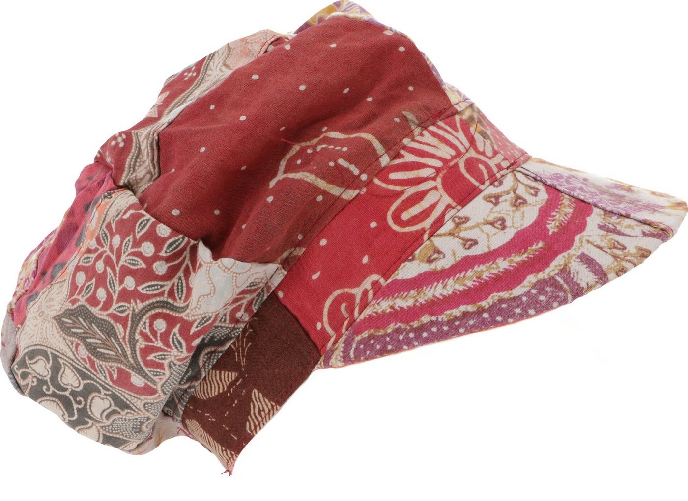Guru-Shop Strickmütze Patchwork Boho Kappe, Ballon Mütze - rot Guru-Shop Strickmütze Patchwork Boho Kappe, Ballon Mütze - rot von Guru-Shop