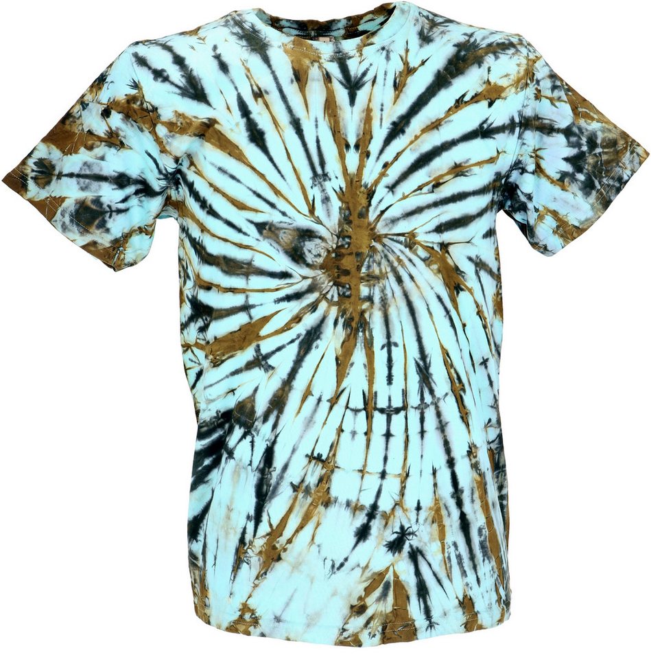 Guru-Shop T-Shirt Batik T Shirt, Herren Kurzarm Tie Dye Shirt -.. Handarbeit, Hippie, Festival, Goa Style, alternative Bekleidung von Guru-Shop