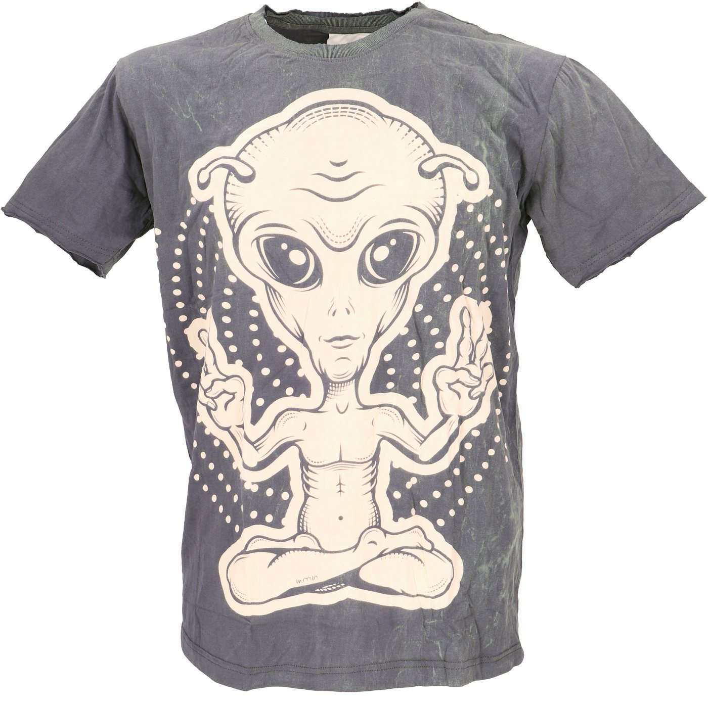 Guru-Shop T-Shirt Mirror Herren T-Shirt, Yoga Shirt -.. Goa Style, Festival, alternative Bekleidung von Guru-Shop