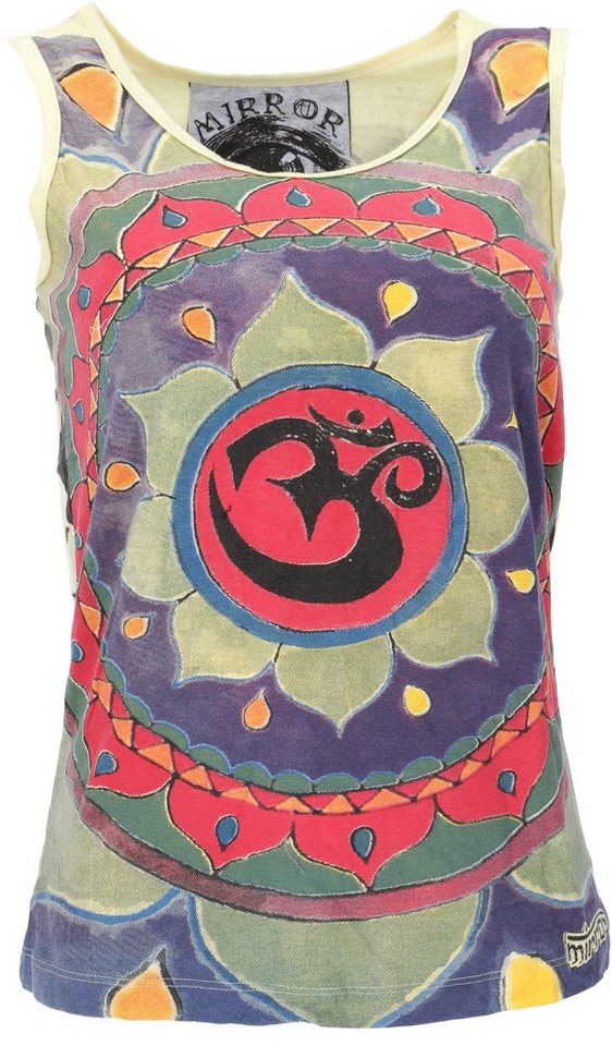 Guru-Shop T-Shirt Mirror Tank Top, Yoga-Top - Mandala OM/gelb alternative Bekleidung, Festival, Goa Style Guru-Shop T-Shirt Mirror Tank Top, Yoga-Top - Mandala OM/gelb alternative Bekleidung, Festival, Goa Style von Guru-Shop
