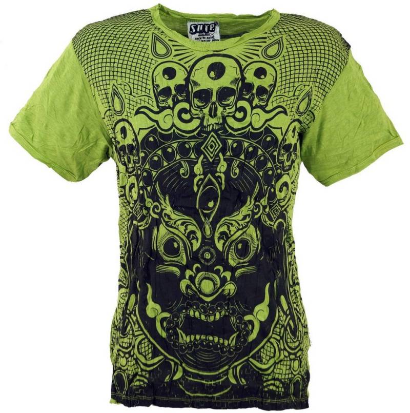 Guru-Shop T-Shirt Sure Herren T-Shirt Dämon - lemon Goa Style, Festival, alternative Bekleidung von Guru-Shop