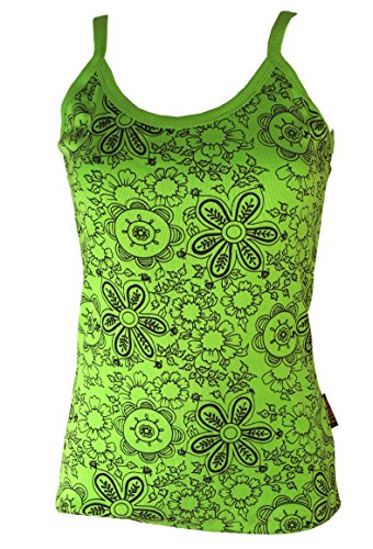 GURU SHOP Yoga Top Blümchen, Lemon, Baumwolle, Size:S/M (36) von GURU SHOP