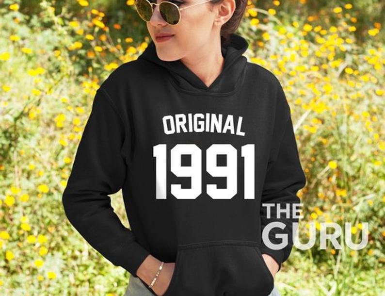 30 Geburtstag Hoodie 1991 Geschenk Original Haube von GuruTees
