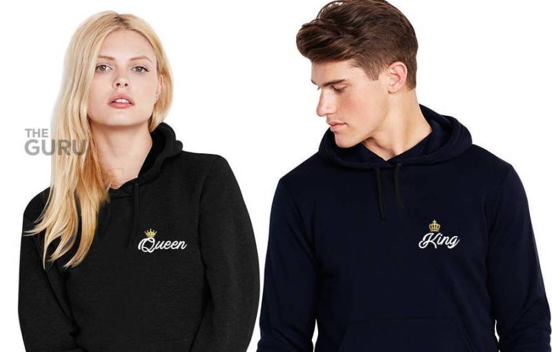 König Und Königin Hoodie Paare Hoodies Pullover Sweatshirt Paar von GuruTees