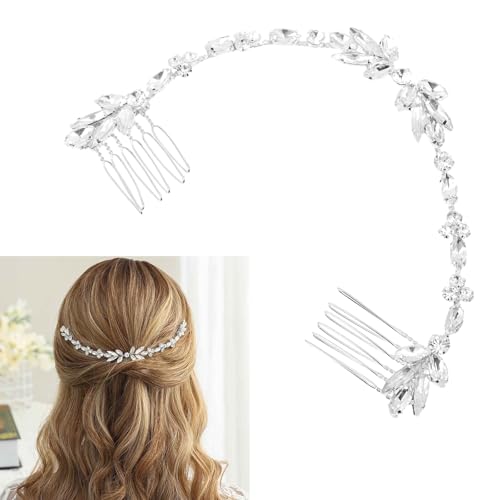 Gurxi 1 Stück Haarschmuck Damen Haarschmuck Hochzeit Brautschmuck Haare Für Damen Und Mädchen Geeignet Für Alltags- Und Hochzeitskleidung Silber von Gurxi