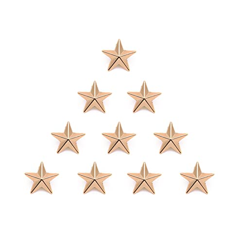 Sterne Ansteckernadel Metall Anstecker Pin Orden Sicherheit Brosche Knöpfe Badge Gold Orden Abzeichen Set für Damen Herr Kleidung Hut Anzug Pullover Dekoration DIY Handwerk 10 Stücke von Gurxi