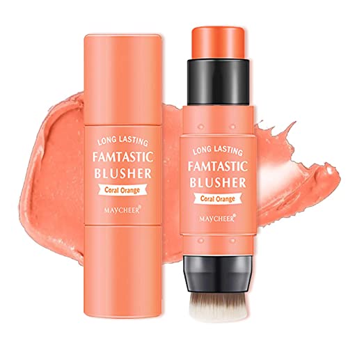 Creme Rouge Stift - 3-in-1 Creme Rouge Stift Für Wangen, Lippen Und Lidschatten, Cremiger Rouge-Stick Für Wangen & Lippen Mit Pinsel, Leichter Creme Rouge Makeup Stift Für Wangen Augen Lippen Creme Rouge Stift - 3-in-1 Creme Rouge Stift Für Wangen, Lippen Und Lidschatten, Cremiger Rouge-Stick Für Wangen & Lippen Mit Pinsel, Leichter Creme Rouge Makeup Stift Für Wangen Augen Lippen von Gusengo