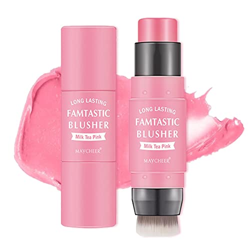 Creme Rouge Stift - 3-in-1 Creme Rouge Stift Für Wangen, Lippen Und Lidschatten, Cremiger Rouge-Stick Für Wangen & Lippen Mit Pinsel, Leichter Creme Rouge Makeup Stift Für Wangen Augen Lippen Creme Rouge Stift - 3-in-1 Creme Rouge Stift Für Wangen, Lippen Und Lidschatten, Cremiger Rouge-Stick Für Wangen & Lippen Mit Pinsel, Leichter Creme Rouge Makeup Stift Für Wangen Augen Lippen von Gusengo