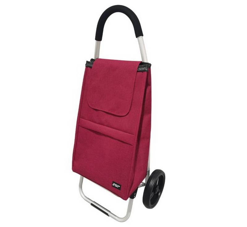 Gustav Voss Einkaufstrolley Hackenporsche fahrbare Einkaufstasche Aluminium Trolley, 44 l, Gestell zusammenklappbar von Gustav Voss