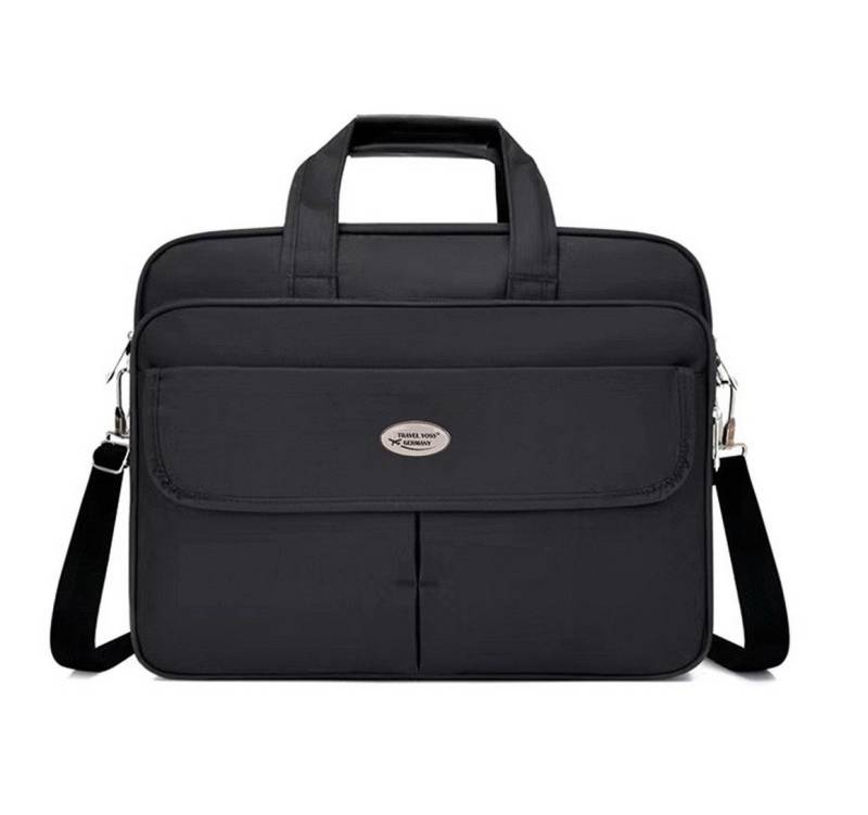 Gustav Voss Laptoptasche Notebooktasche Aktentasche mit Schulterriemen Tragetasche (Tasche für 17 Zoll (43,2 cm) Laptop / Notebook, Umhängetasche mit 5 Fächern), mit Reißverschluss zur optionalen Vergrößerung von Gustav Voss