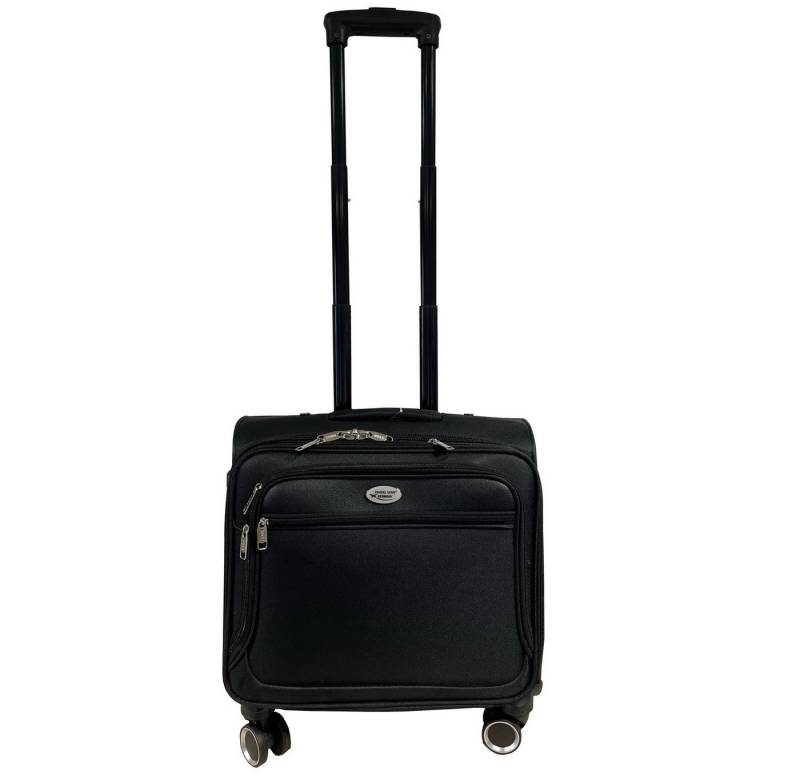 Gustav Voss Pilotenkoffer Handgepäckkoffer mit Rollen Rollkoffer Trolley Aktenkoffer, 4 Rollen, mit Zahlenschloss und Teleskopgriff von Gustav Voss