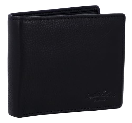 Gusti Leder Portemonnaie Herren Foster I Geldbörse im Vintage-Look I Schwarzes Portmonee Herren mit Münzfach & Kartenfächern von Gusti