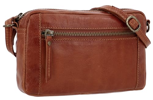 Gusti Damen Handtasche Leder Dominic Umhängetasche Ledertasche Vintage Cognac von Gusti