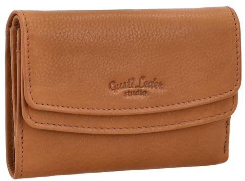 Gusti Geldbörse Leder- Asmund Damen Geldbörse Portemonnaie Brieftasche Geldbeutel Vintage Braun Leder von Gusti