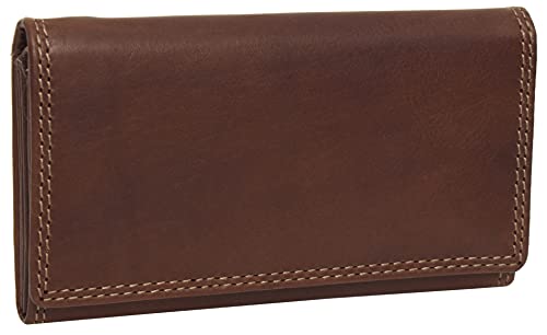 Gusti Geldbörse Leder - Gustava Portemonnaie Brieftasche Geldbeutel Damen Braun Leder von Gusti