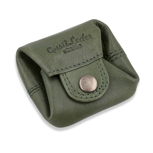 Gusti Geldbörse Leder - Linus Portemonnaie Kleiner Geldbeutel Kleingeld Portemonnaie Leder (Grün) von Gusti