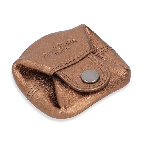 Gusti Geldbörse Leder - Linus Portemonnaie Kleiner Geldbeutel Kleingeld Portemonnaie (Metallic Kupfer) von Gusti