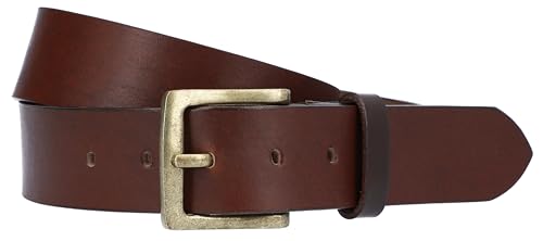 Gusti Gürtel Leder - Jori schlichter Ledergürtel mit goldener Schnalle Accessoires Damen Braun Leder von Gusti