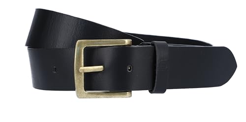 Gusti Gürtel Leder - Jori schlichter Ledergürtel mit goldener Schnalle Accessoires Damen Leder Leder (Schwarz, 100) von Gusti