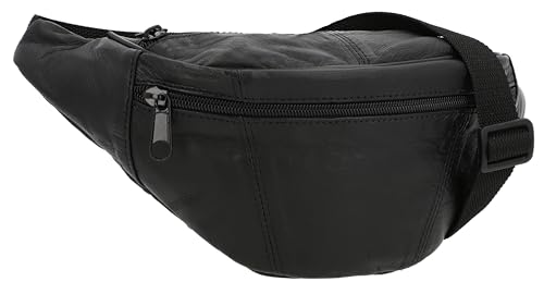 Gusti Gürteltasche Leder- Lori Damen und Herren Bauchtasche Festivaltasche Hüfttasche Vintage Schwarz Leder Gusti Gürteltasche Leder- Lori Damen und Herren Bauchtasche Festivaltasche Hüfttasche Vintage Schwarz Leder von Gusti