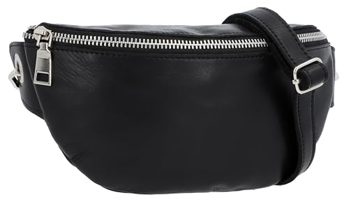 Gusti Gürteltasche Leder- Rosamonde Damen und Herren Bauchtasche Hüfttasche Festivaltasche Handtasche Leder Schwarz von Gusti