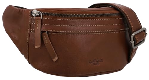 Gusti Gürteltasche Leder - Spencer Damen und Herren Gürteltasche Bauchtasche Umhängetasche Tasche Braun Leder von Gusti