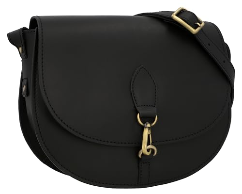 Gusti Umhängetasche Leder - Wiebke Damen Schultertasche Ledertasche Umhängetasche Abendtasche kleine Tasche crossbody bag Echtleder Schwarz von Gusti