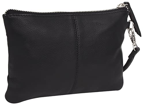 Gusti Handtasche Leder - Callie Damen Clutch Handyfach Ledertasche Schwarz Leder von Gusti