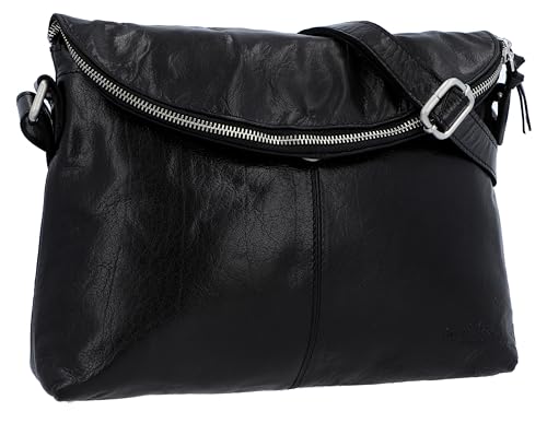 Gusti Handtasche Leder - Gardenia Damen Umhängetasche Ledertasche Schwarz von Gusti