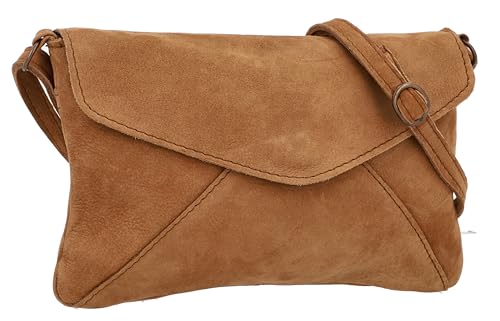 Gusti Handtasche Leder - Suzanne Damen Umhängetasche Ledertasche Vintage Braun Leder von Gusti