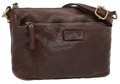 Gusti Kleine Leder - Veronika Damen Umhängetasche Handtasche Ledertasche Party Braun Leder von Gusti