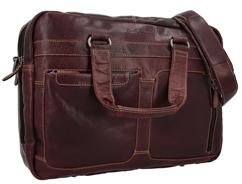 Gusti Laptoptasche Leder - Ripley Businesstasche Arbeitstasche Braun Leder Herren von Gusti