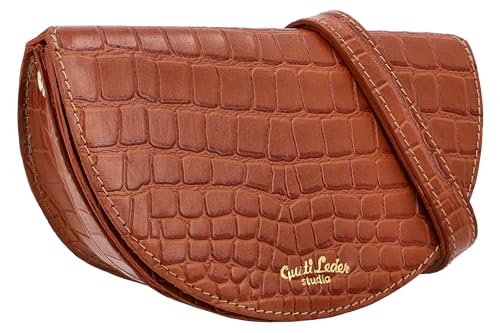 Gusti Leder - Caroline Handtasche Umhängetasche Schultertasche Alltagstasche Tasche Crossbody Ledertasche Damen Vintage Braun Leder von Gusti