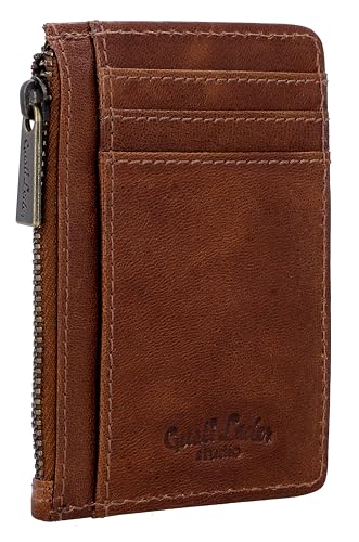 Gusti Leder Kartenetui Arlan - Geldbörse Portemonnaie Damen Herren Braun Leder von Gusti