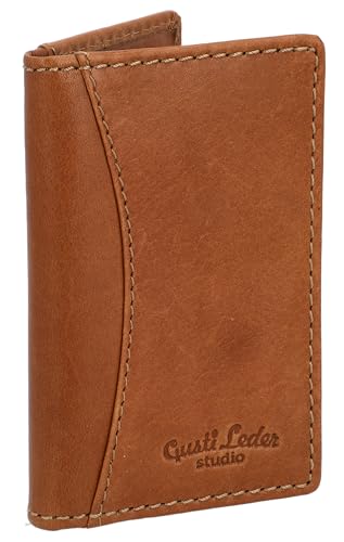 Gusti Leder Kartenetui Herren Otto – Karten Portemonnaie Herren aus Rindsleder – Slim Card Holder Wallet für 6 Karten im Vintage-Design von Gusti