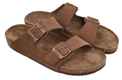 Gusti Leder Sandale Vondra - Schuhe Ledersandale Lederschuhe Herren Braun Leder von Gusti