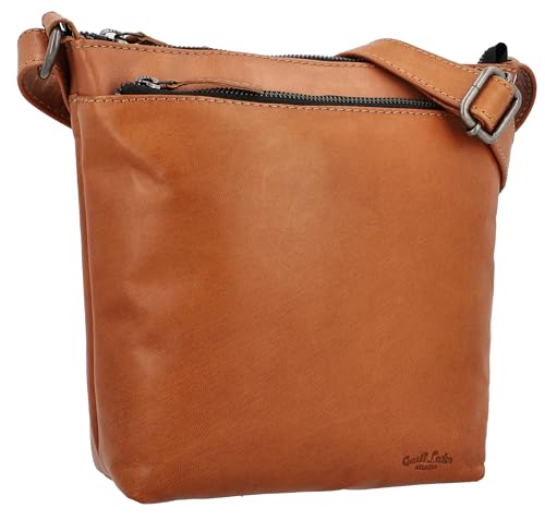 Gusti Ledertasche - Disa Taschen Ledertaschen Umhängetasche Schultertasche echtes Leder Vintage Retro (Haselnuss) von Gusti