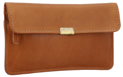 Gusti Portemonnaie Leder - Rani Portmonee Geldbörse Brieftasche Geldscheintasche Clutch Damen Vintage Leder Braun von Gusti