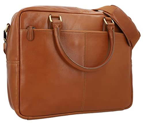 Gusti Premium Gepäckträgertasche Leder - Kurt S. Packtasche mit Schultergurt Fahrradtasche Umhängetasche Aktentasche Ledertasche Vintage Leder Braun von Gusti
