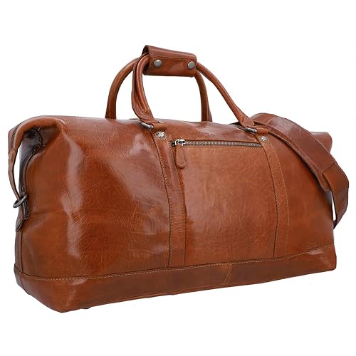 Gusti Reisetasche Leder Herren & Damen I Ruben I Echtleder Weekender Herren Leder braun | 36L Vintage Tasche mit Perfekter Größe für Kurztrips von Gusti