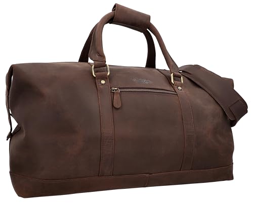 Gusti Reisetasche Leder Herren & Damen I Ruben I Echtleder Weekender Herren Leder braun | 36L Vintage Tasche mit Perfekter Größe für Kurztrips von Gusti