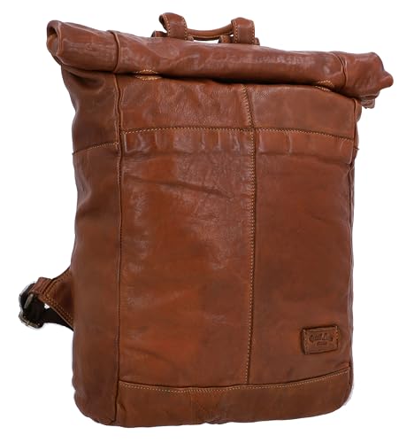 Gusti Rolltop Kurierrucksack Leder Joy Rucksack Lederrucksack Vintage Cityrucksack Outdoorrucksack Laptoptasche Unirucksack Wanderrucksack Braun Leder von Gusti