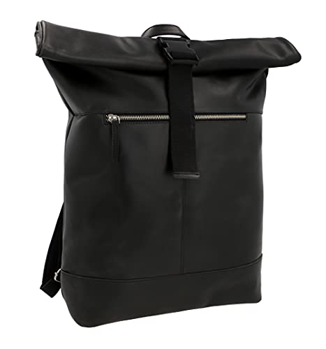 Gusti Leder Rucksack Mattis - Handgefertigter Rolltop Lederrucksack Herren & Damen - Vintage Rucksack Leder Damen & Herren mit Platz für Notebook & Co. von Gusti