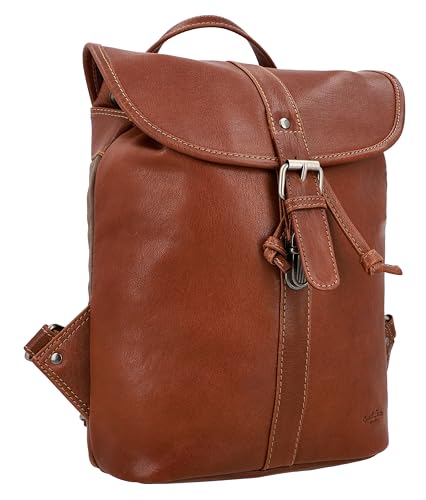 Gusti Rucksack Leder - Bennett Rucksack Laptoptasche Cityrucksack Lederrucksack Tasche Aktentasche Damen Herren Braun Leder 12L von Gusti