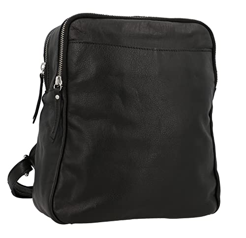 Gusti Rucksack Leder - Kelly Cityrucksack Lederrucksack Daypack Tagesrucksack Minirucksack klein Damen Leder Schwarz von Gusti