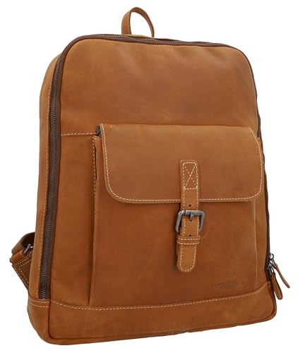 Gusti Rucksack Leder - Ove Lederrucksack Cityrucksack Outdoorrucksack Daypack Vintage Braun Damen Herren Leder von Gusti