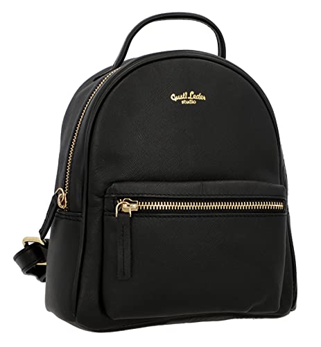 Gusti Rucksack Leder - Wendy Damen Cityrucksack Lederrucksack Daypack Tagesrucksack klein Leder Schwarz von Gusti